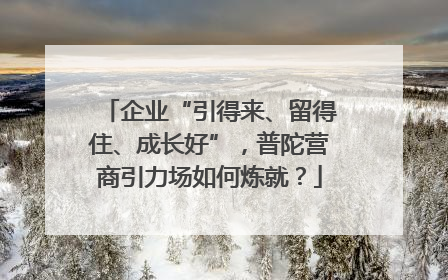 企业“引得来、留得住、成长好”，普陀营商引力场如何炼就？
