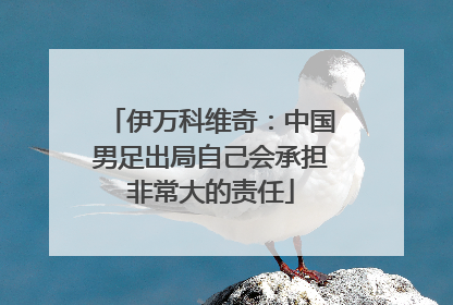 伊万科维奇：中国男足出局自己会承担非常大的责任