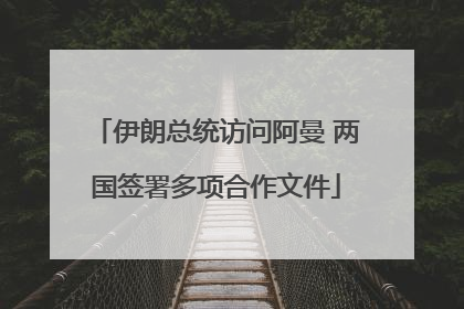 伊朗总统访问阿曼 两国签署多项合作文件