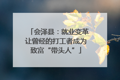 会泽县：就业变革让曾经的打工者成为致富“带头人”