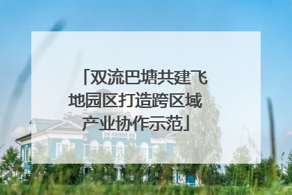 双流巴塘共建飞地园区打造跨区域产业协作示范