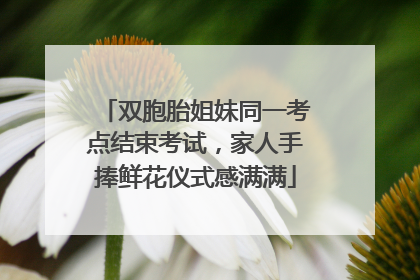 双胞胎姐妹同一考点结束考试，家人手捧鲜花仪式感满满