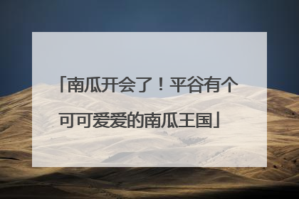 南瓜开会了！平谷有个可可爱爱的南瓜王国