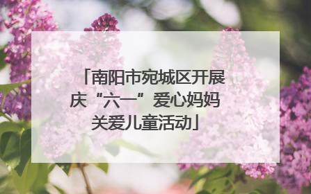 南阳市宛城区开展庆“六一”爱心妈妈关爱儿童活动