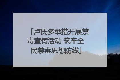 卢氏多举措开展禁毒宣传活动 筑牢全民禁毒思想防线