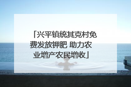 兴平镇统其克村免费发放钾肥 助力农业增产农民增收