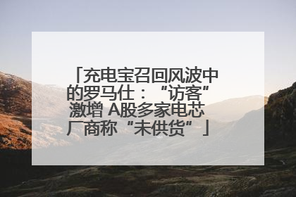 充电宝召回风波中的罗马仕：“访客”激增 A股多家电芯厂商称“未供货”