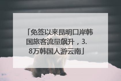 免签以来昆明口岸韩国旅客流量飙升，3.8万韩国人游云南