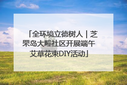全环境立德树人｜芝罘岛大疃社区开展端午艾草花束DIY活动