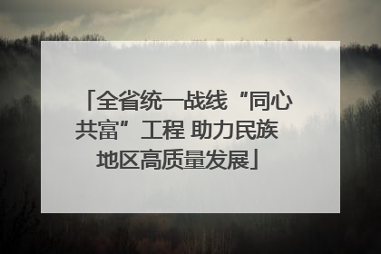 全省统一战线“同心共富”工程 助力民族地区高质量发展