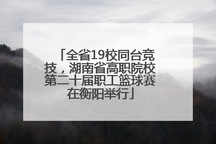 全省19校同台竞技，湖南省高职院校第二十届职工篮球赛在衡阳举行