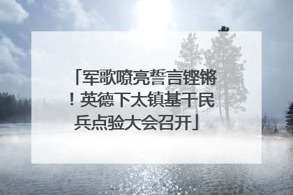 军歌嘹亮誓言铿锵！英德下太镇基干民兵点验大会召开