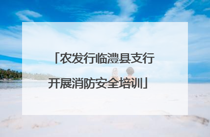 农发行临澧县支行开展消防安全培训