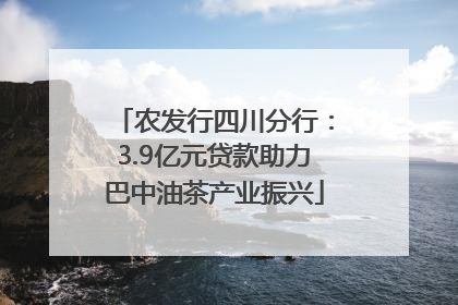 农发行四川分行：3.9亿元贷款助力巴中油茶产业振兴