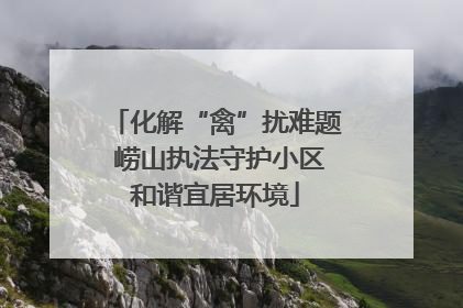 化解“禽”扰难题 崂山执法守护小区和谐宜居环境