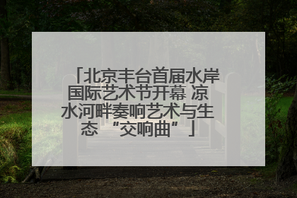 北京丰台首届水岸国际艺术节开幕 凉水河畔奏响艺术与生态 “交响曲”