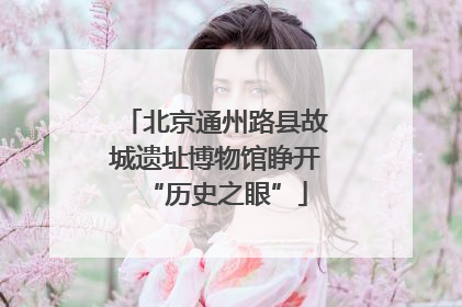 北京通州路县故城遗址博物馆睁开“历史之眼”