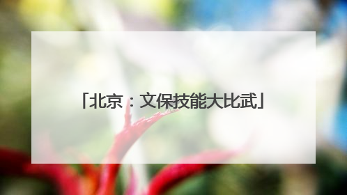 北京：文保技能大比武