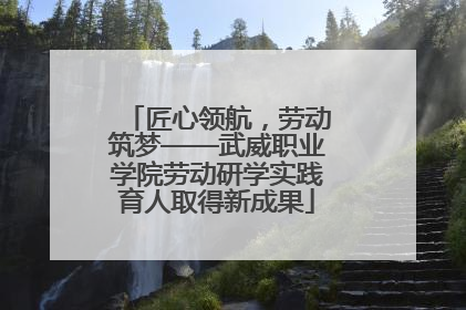 匠心领航，劳动筑梦——武威职业学院劳动研学实践育人取得新成果