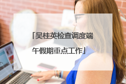 吴桂英检查调度端午假期重点工作