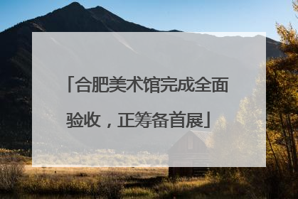 合肥美术馆完成全面验收，正筹备首展