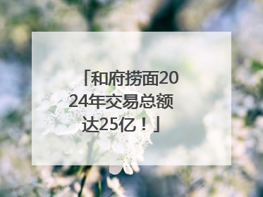 和府捞面2024年交易总额达25亿！