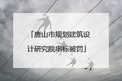 唐山市规划建筑设计研究院串标被罚