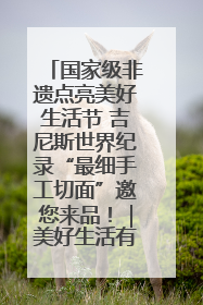 国家级非遗点亮美好生活节 吉尼斯世界纪录“最细手工切面”邀您来品！｜美好生活有“盐”味