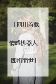 四川首款情感机器人即将面世