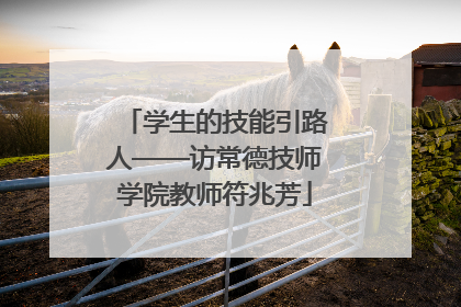 学生的技能引路人——访常德技师学院教师符兆芳