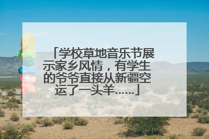 学校草地音乐节展示家乡风情，有学生的爷爷直接从新疆空运了一头羊……