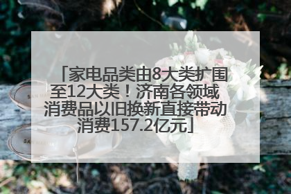家电品类由8大类扩围至12大类！济南各领域消费品以旧换新直接带动消费157.2亿元