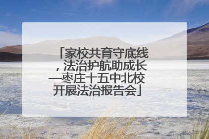 家校共育守底线，法治护航助成长—枣庄十五中北校开展法治报告会