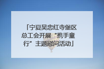宁夏吴忠红寺堡区总工会开展“携手童行”主题慰问活动