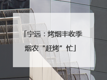 宁远：烤烟丰收季 烟农“赶烤”忙