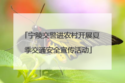 宁陵交警进农村开展夏季交通安全宣传活动