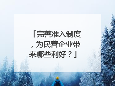 完善准入制度，为民营企业带来哪些利好？