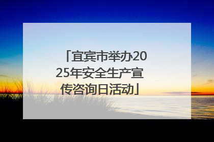 宜宾市举办2025年安全生产宣传咨询日活动