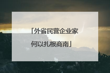 外省民营企业家何以扎根商南