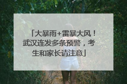 大暴雨+雷暴大风！武汉连发多条预警，考生和家长请注意
