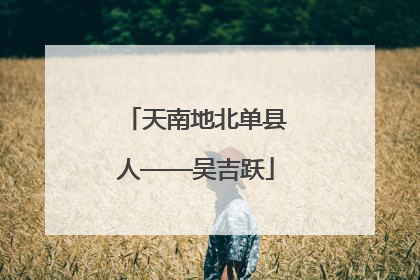 天南地北单县人——吴吉跃