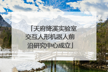 天府绛溪实验室交互人形机器人前沿研究中心成立