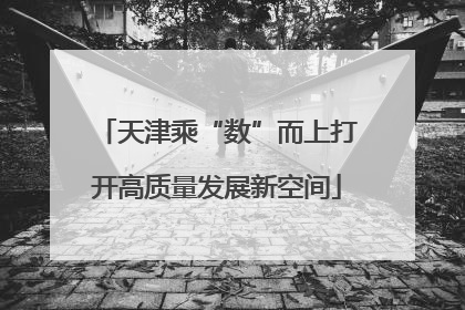 天津乘“数”而上打开高质量发展新空间
