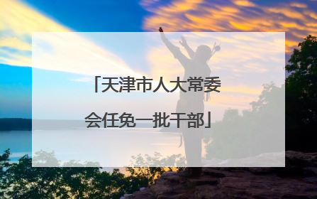 天津市人大常委会任免一批干部