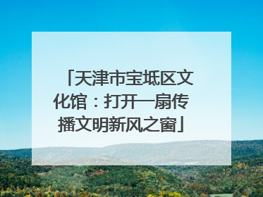 天津市宝坻区文化馆：打开一扇传播文明新风之窗