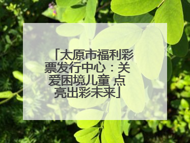 太原市福利彩票发行中心：关爱困境儿童 点亮出彩未来