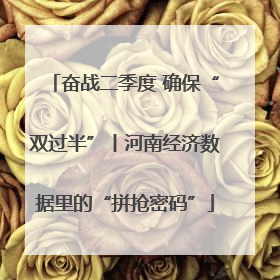 奋战二季度 确保“双过半”丨河南经济数据里的“拼抢密码”