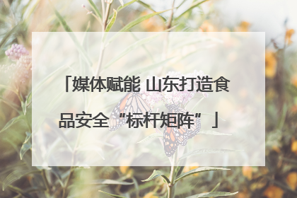 媒体赋能 山东打造食品安全“标杆矩阵”