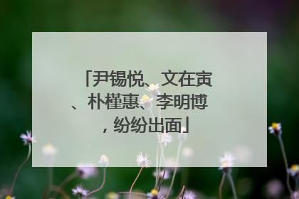尹锡悦、文在寅、朴槿惠、李明博，纷纷出面