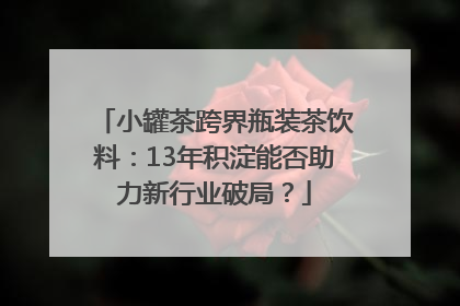 小罐茶跨界瓶装茶饮料：13年积淀能否助力新行业破局？